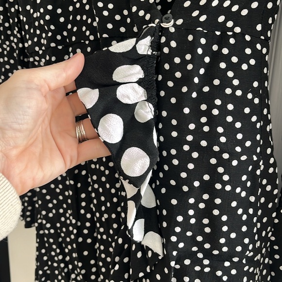 Zara TRF Black and White Polka Dot Romper - Picture 4 of 6